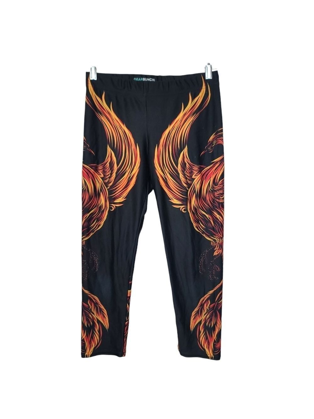 Gearbunch Phoenix Black Yellow Red Orange Leggings M